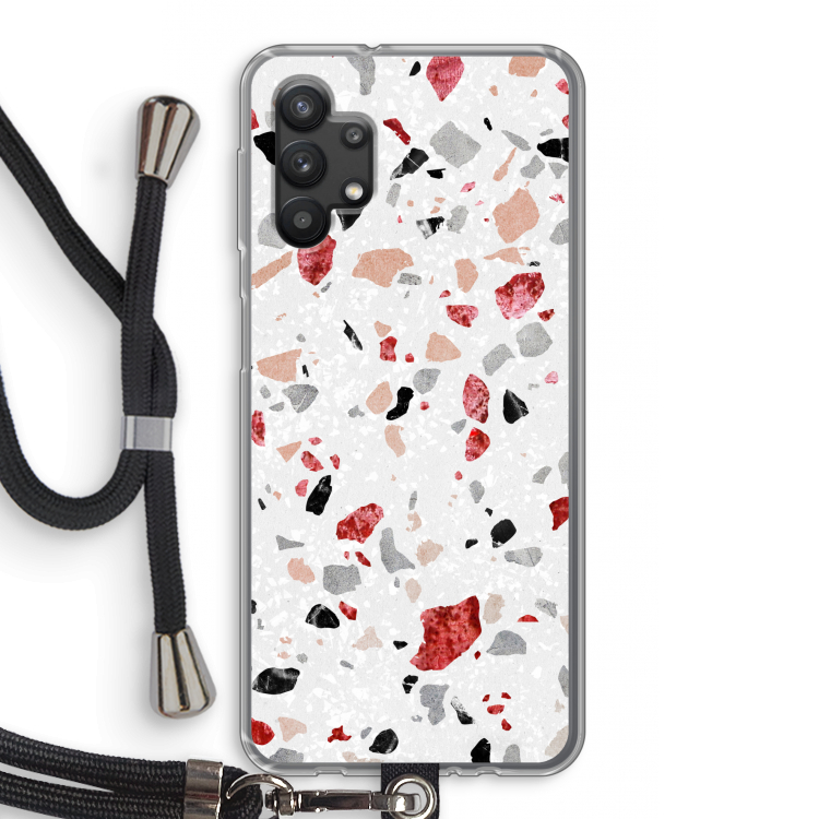 Terrazzo N°12: Samsung Galaxy A32 5G Transparant Hoesje met koord