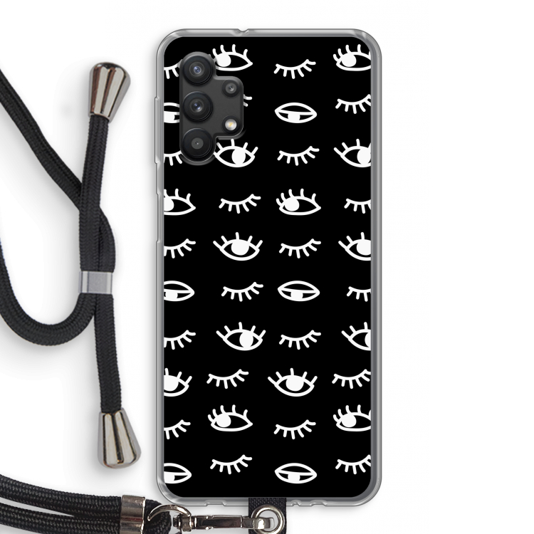 Eye pattern #3: Samsung Galaxy A32 5G Transparant Hoesje met koord