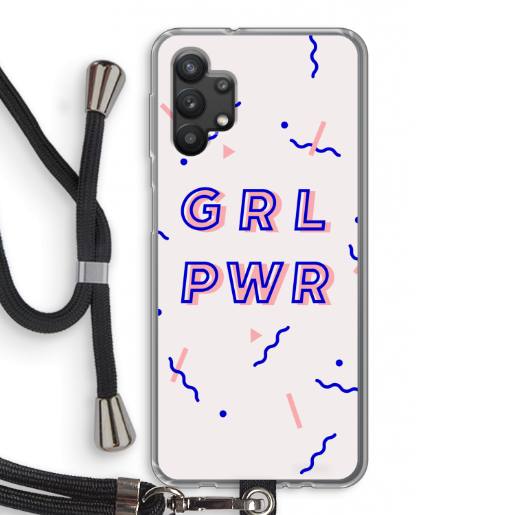 GRL PWR: Samsung Galaxy A32 5G Transparant Hoesje met koord