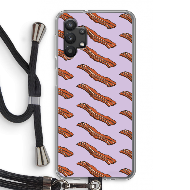 Bacon to my eggs #2: Samsung Galaxy A32 5G Transparant Hoesje met koord