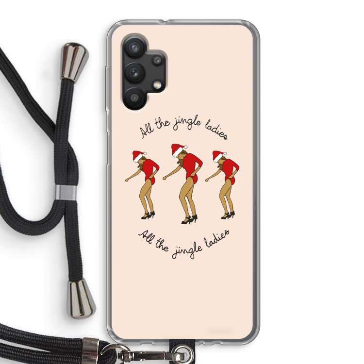 Jingle Ladies: Samsung Galaxy A32 5G Transparant Hoesje met koord