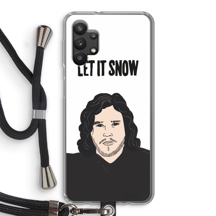 Let It Snow: Samsung Galaxy A32 5G Transparant Hoesje met koord
