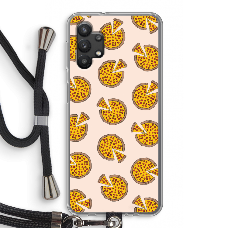 You Had Me At Pizza: Samsung Galaxy A32 5G Transparant Hoesje met koord