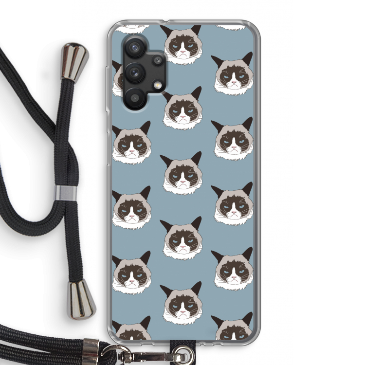 It's a Purrr Case: Samsung Galaxy A32 5G Transparant Hoesje met koord