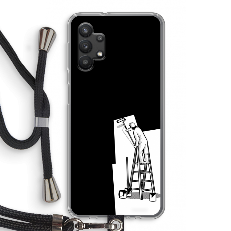 Musketon Painter: Samsung Galaxy A32 5G Transparant Hoesje met koord