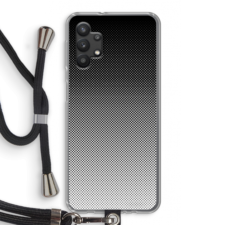 Musketon Halftone: Samsung Galaxy A32 5G Transparant Hoesje met koord