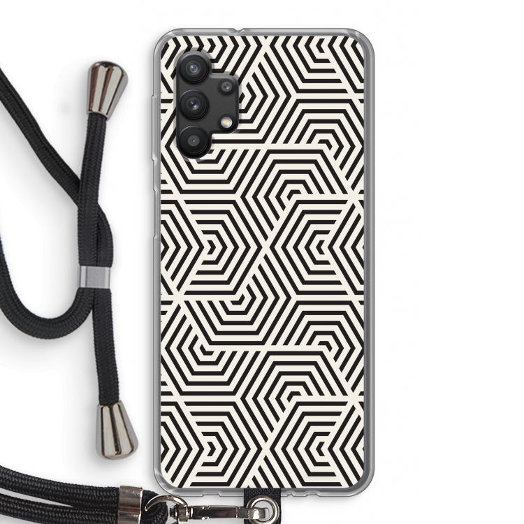 Magic pattern: Samsung Galaxy A32 5G Transparant Hoesje met koord