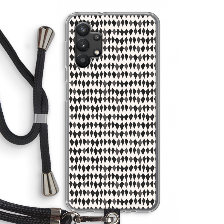 Crazy shapes: Samsung Galaxy A32 5G Transparant Hoesje met koord