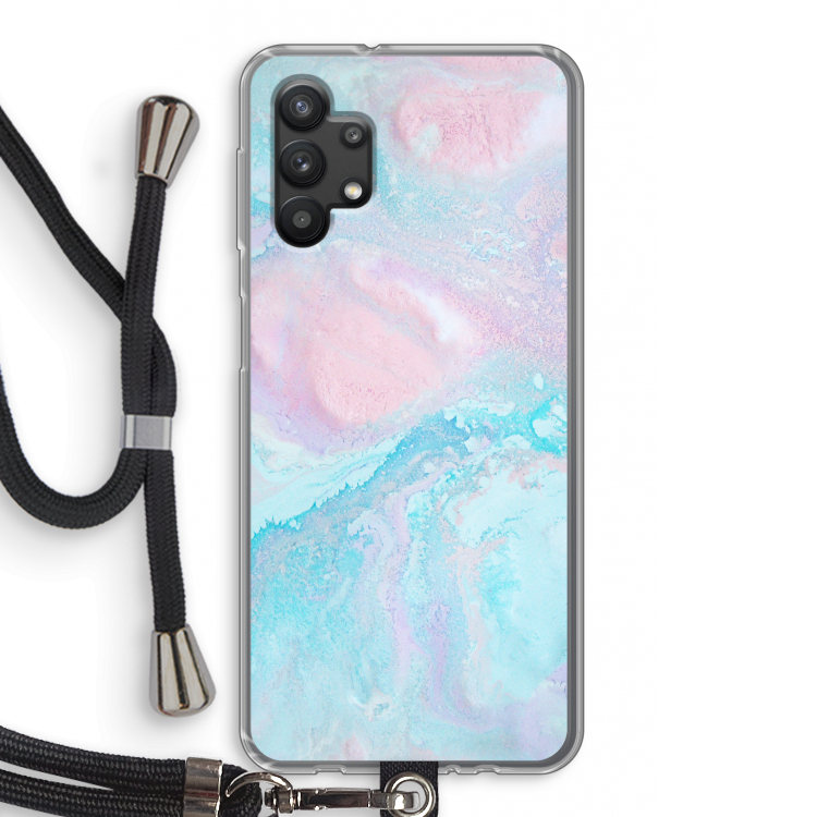 Fantasie pastel: Samsung Galaxy A32 5G Transparant Hoesje met koord