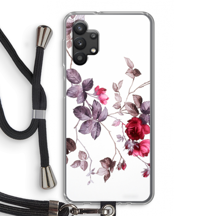 Mooie bloemen: Samsung Galaxy A32 5G Transparant Hoesje met koord