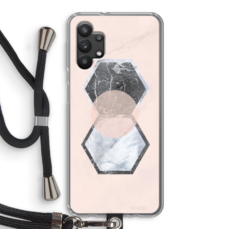 Creatieve toets: Samsung Galaxy A32 5G Transparant Hoesje met koord
