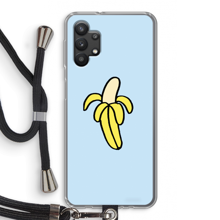 Banana: Samsung Galaxy A32 5G Transparant Hoesje met koord