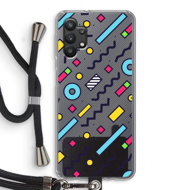 8-bit N°8: Samsung Galaxy A32 5G Transparant Hoesje met koord