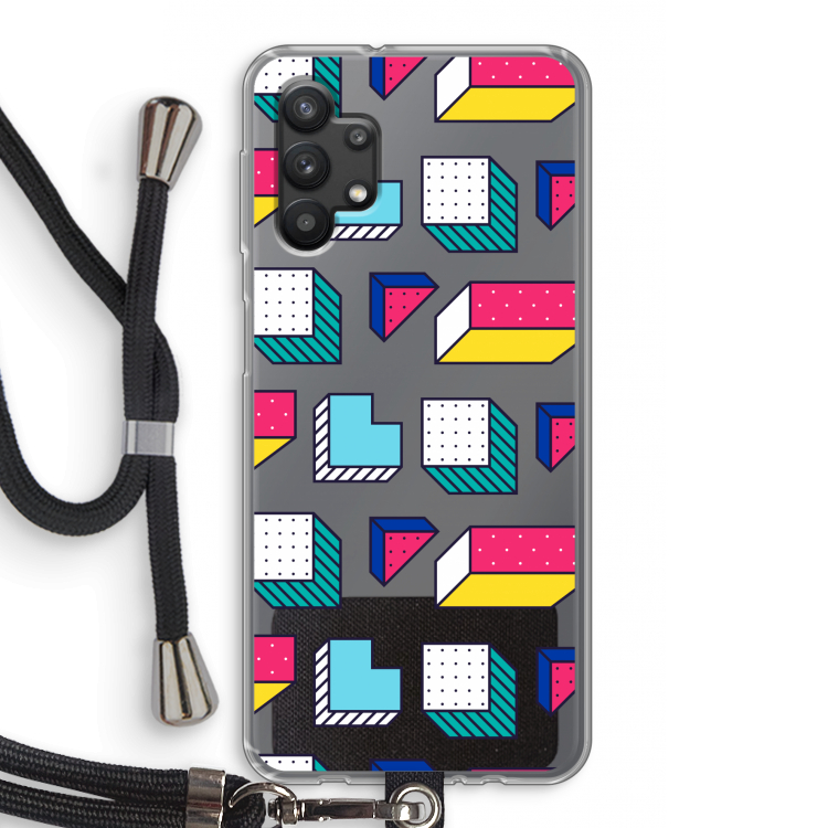 8-bit N°7: Samsung Galaxy A32 5G Transparant Hoesje met koord
