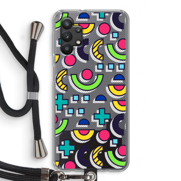 8-bit N°6: Samsung Galaxy A32 5G Transparant Hoesje met koord