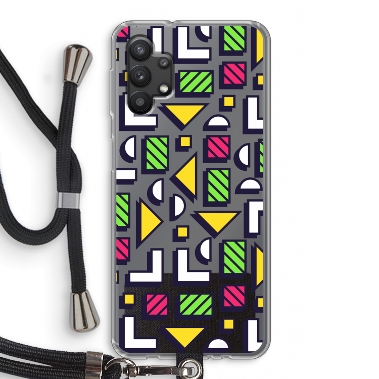 8-bit N°4: Samsung Galaxy A32 5G Transparant Hoesje met koord