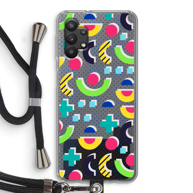 8-bit N°1: Samsung Galaxy A32 5G Transparant Hoesje met koord