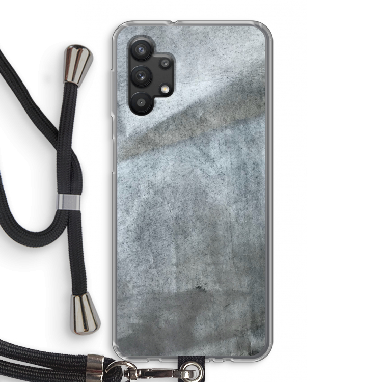 Grey Stone: Samsung Galaxy A32 5G Transparant Hoesje met koord