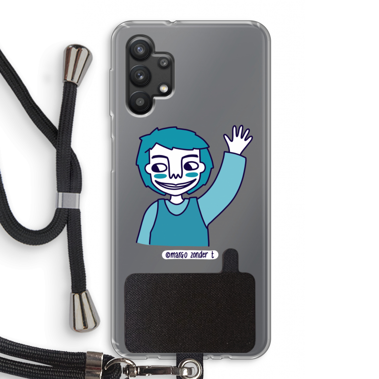 Zwaai: Samsung Galaxy A32 5G Transparant Hoesje met koord