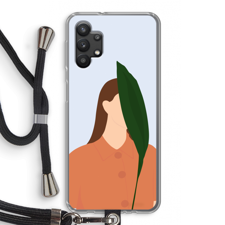 Leaf: Samsung Galaxy A32 5G Transparant Hoesje met koord