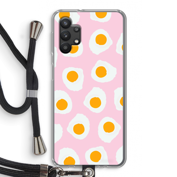 Dancing eggs: Samsung Galaxy A32 5G Transparant Hoesje met koord