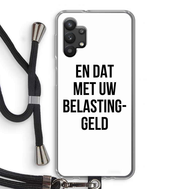 Belastinggeld: Samsung Galaxy A32 5G Transparant Hoesje met koord