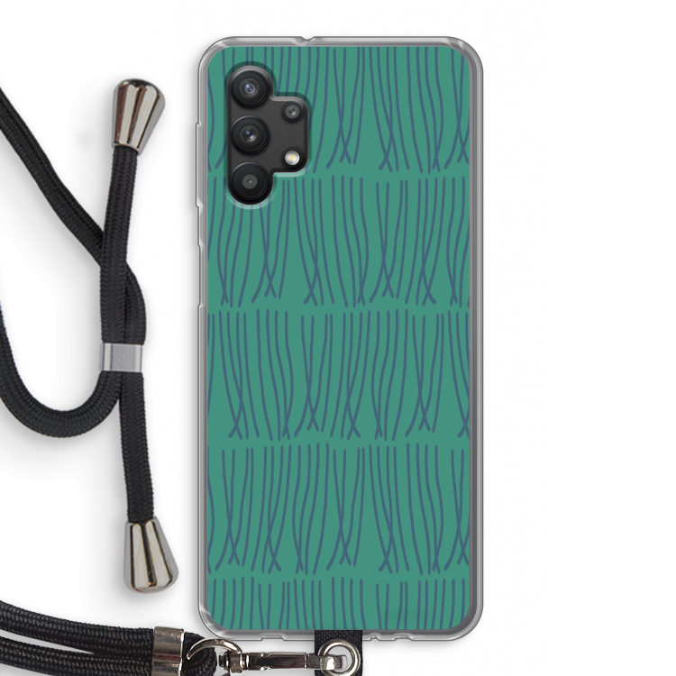 Swirls: Samsung Galaxy A32 5G Transparant Hoesje met koord