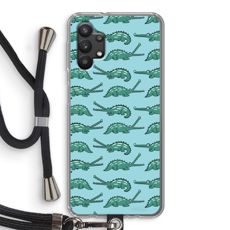 Kroko: Samsung Galaxy A32 5G Transparant Hoesje met koord