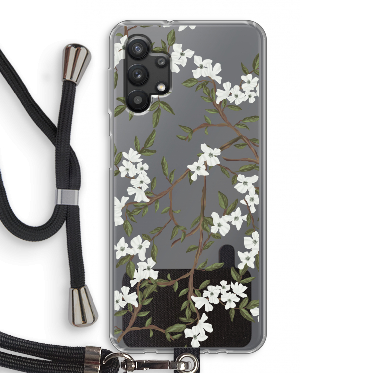 Blossoming spring: Samsung Galaxy A32 5G Transparant Hoesje met koord