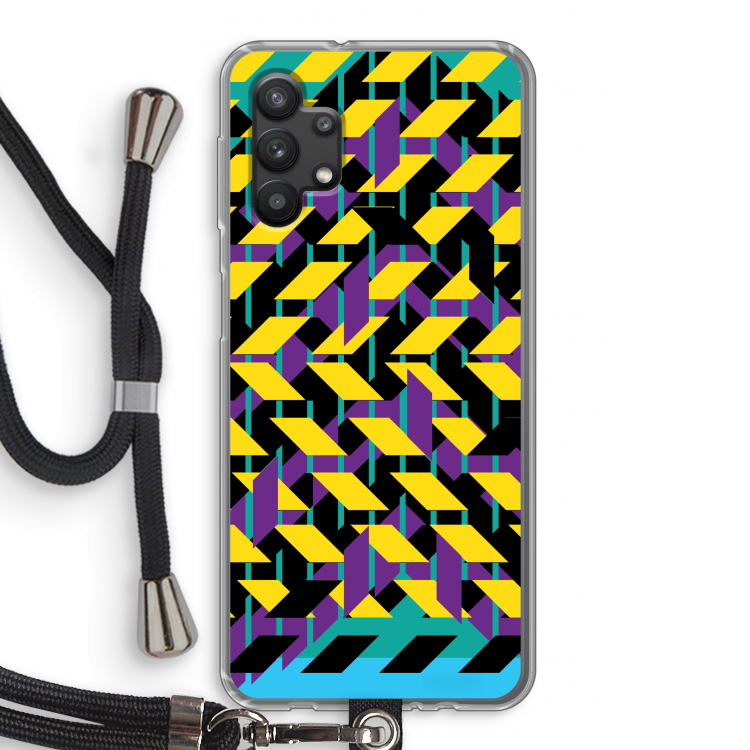 Skew Bee 3: Samsung Galaxy A32 5G Transparant Hoesje met koord