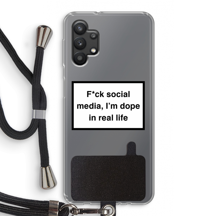 I'm dope: Samsung Galaxy A32 5G Transparant Hoesje met koord