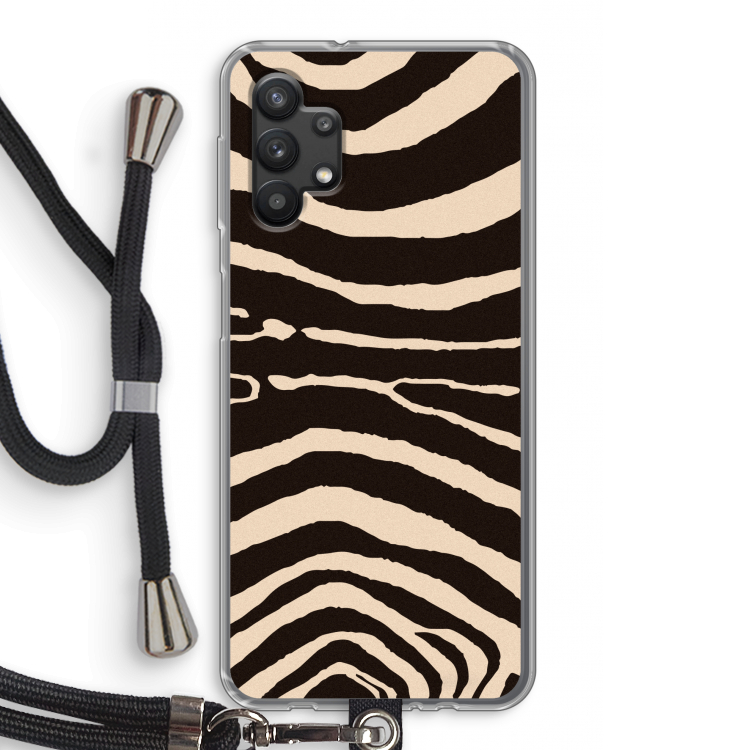 Arizona Zebra: Samsung Galaxy A32 5G Transparant Hoesje met koord