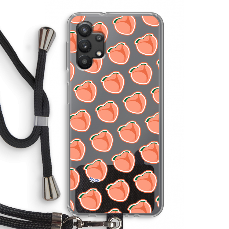Just peachy: Samsung Galaxy A32 5G Transparant Hoesje met koord