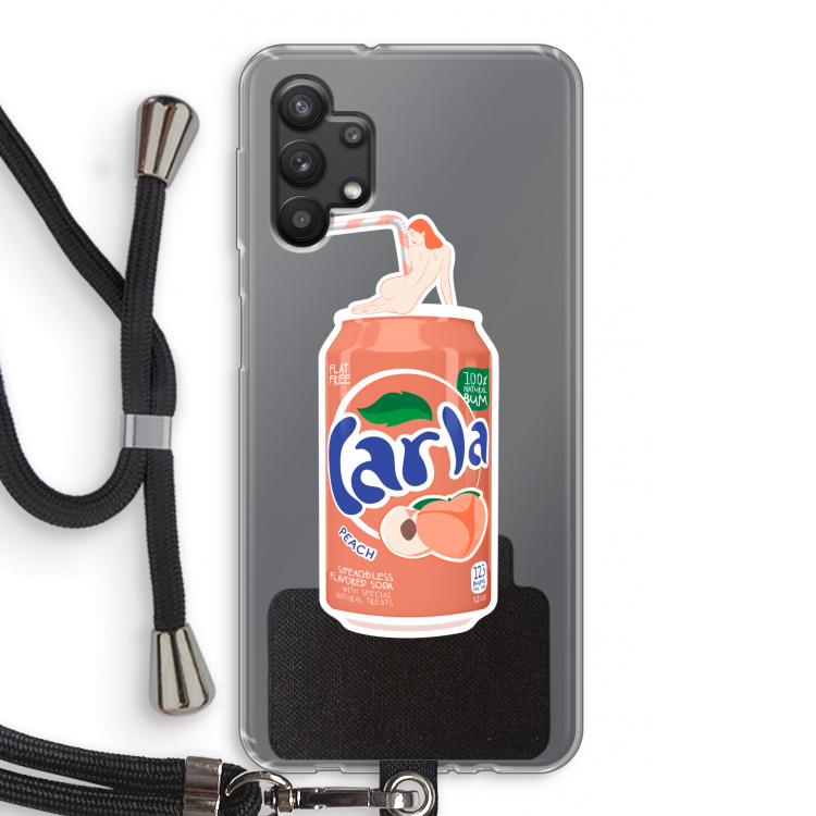 S(peach)less: Samsung Galaxy A32 5G Transparant Hoesje met koord