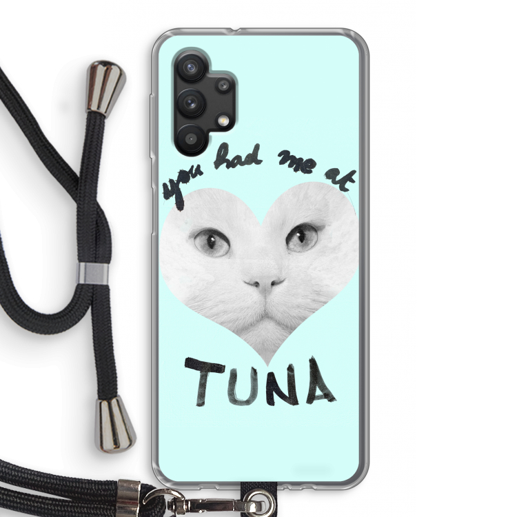 You had me at tuna: Samsung Galaxy A32 5G Transparant Hoesje met koord
