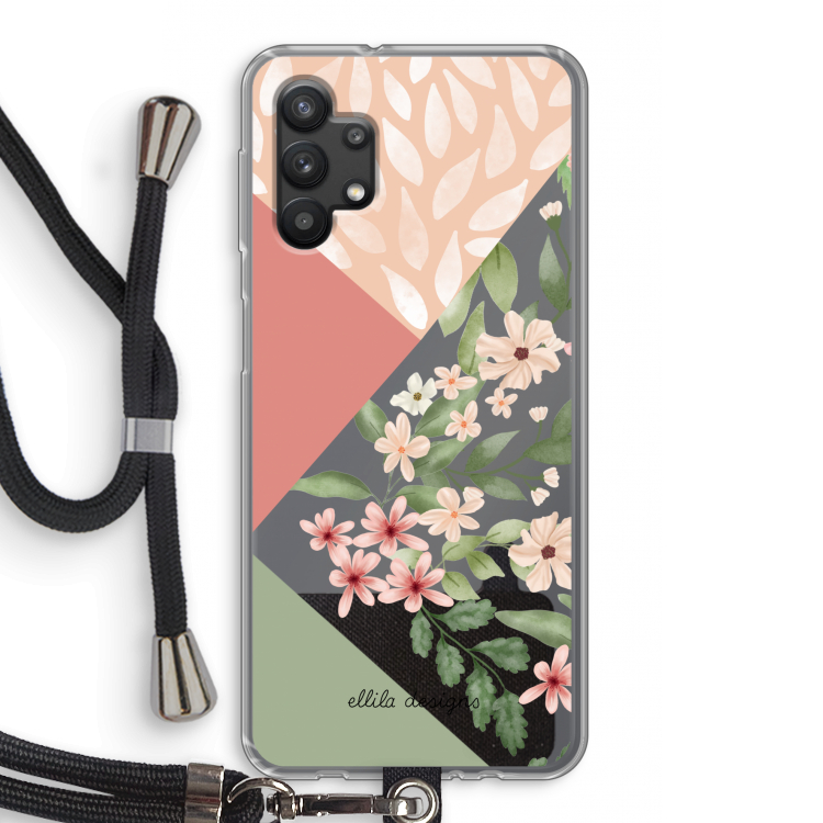Sweet heaven geometrics: Samsung Galaxy A32 5G Transparant Hoesje met koord
