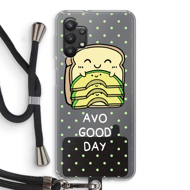Avo Good Day: Samsung Galaxy A32 5G Transparant Hoesje met koord