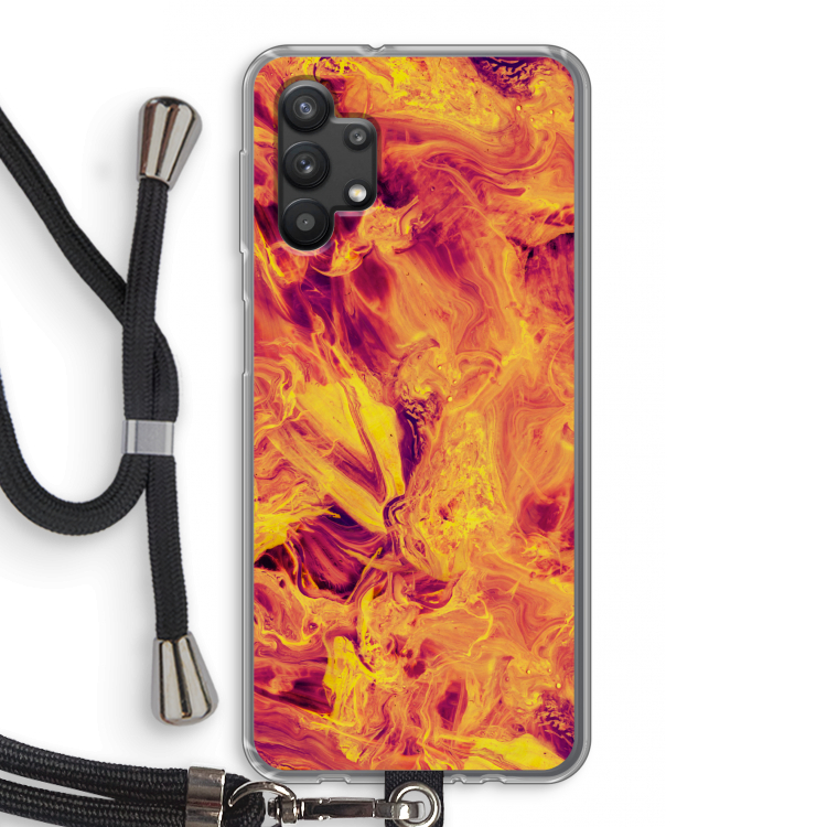 Eternal Fire: Samsung Galaxy A32 5G Transparant Hoesje met koord