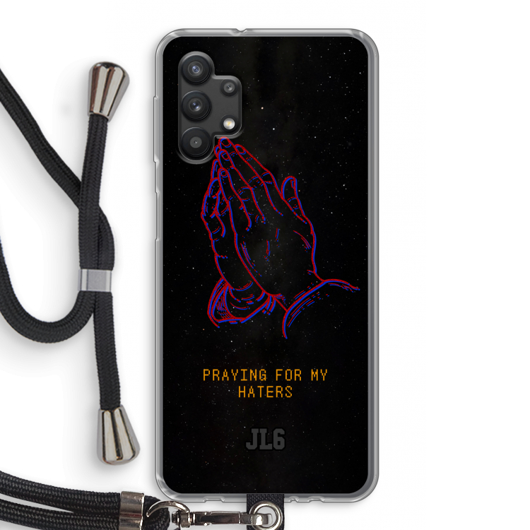 Praying For My Haters: Samsung Galaxy A32 5G Transparant Hoesje met koord