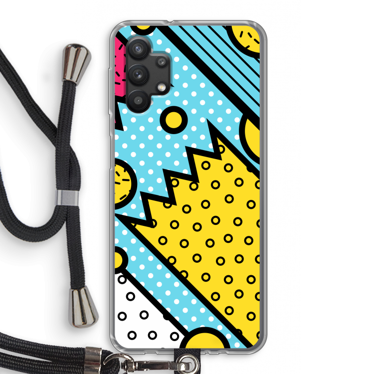 Pop Art #1: Samsung Galaxy A32 5G Transparant Hoesje met koord