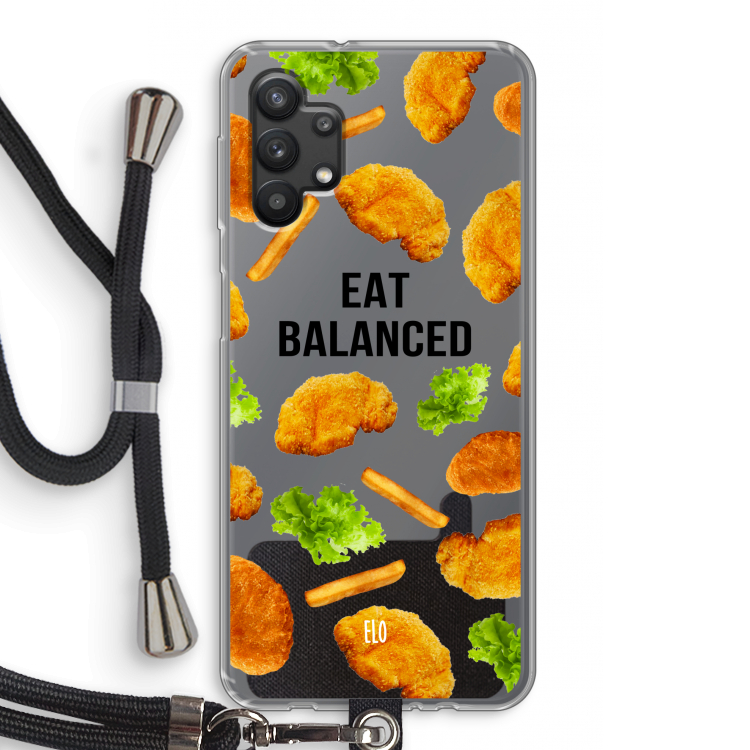 Eat Balanced: Samsung Galaxy A32 5G Transparant Hoesje met koord