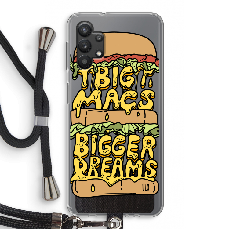 Big Macs Bigger Dreams: Samsung Galaxy A32 5G Transparant Hoesje met koord