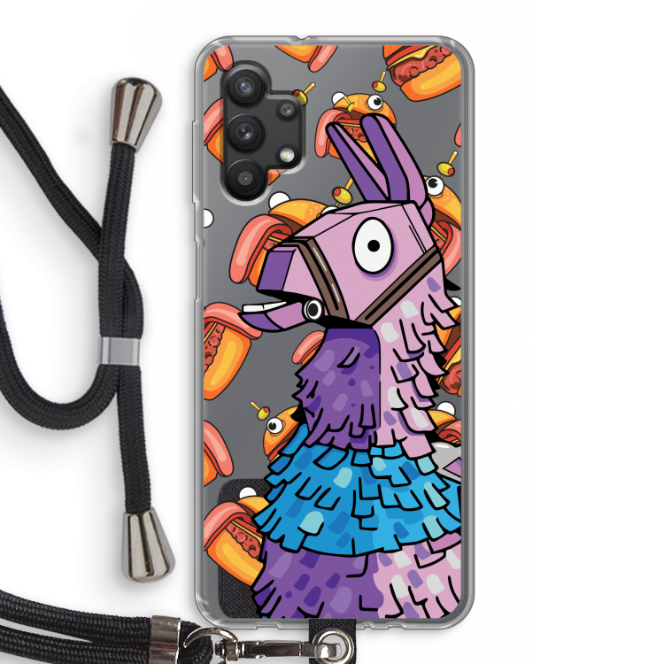 Loot Burger: Samsung Galaxy A32 5G Transparant Hoesje met koord