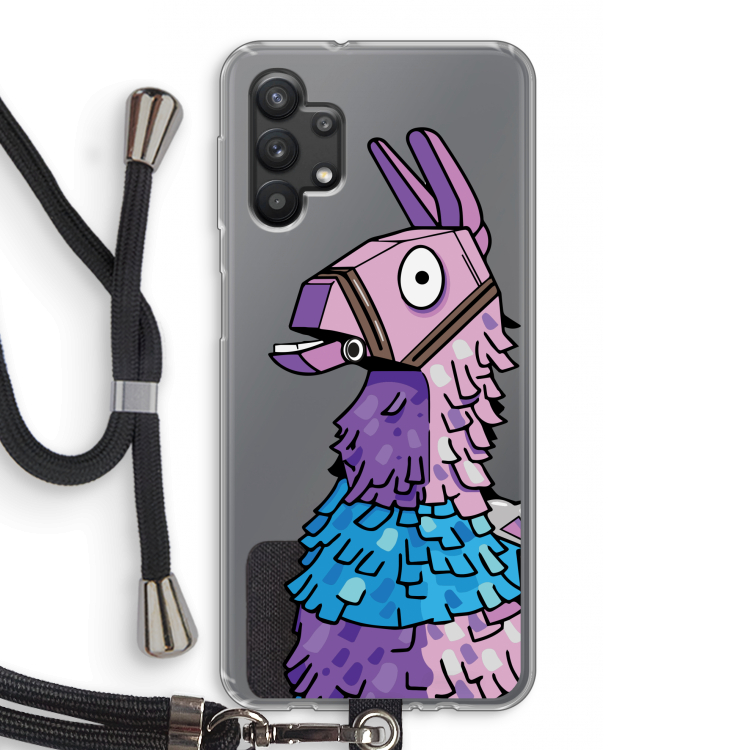 Lama: Samsung Galaxy A32 5G Transparant Hoesje met koord