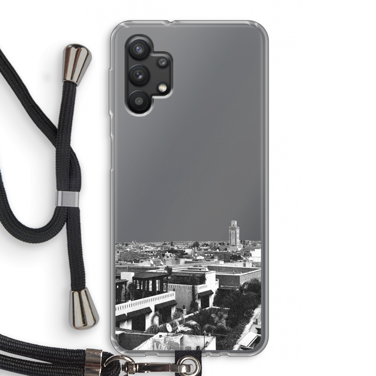 Marrakech Skyline : Samsung Galaxy A32 5G Transparant Hoesje met koord