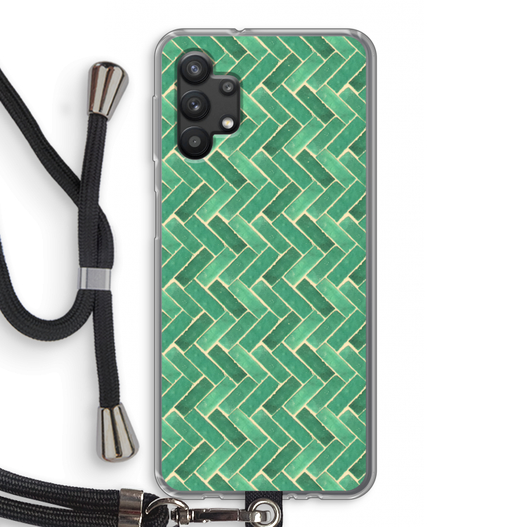 Moroccan tiles 2: Samsung Galaxy A32 5G Transparant Hoesje met koord