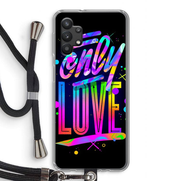 Only Love: Samsung Galaxy A32 5G Transparant Hoesje met koord