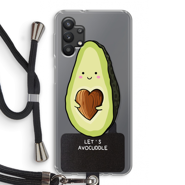 Avocuddle: Samsung Galaxy A32 5G Transparant Hoesje met koord