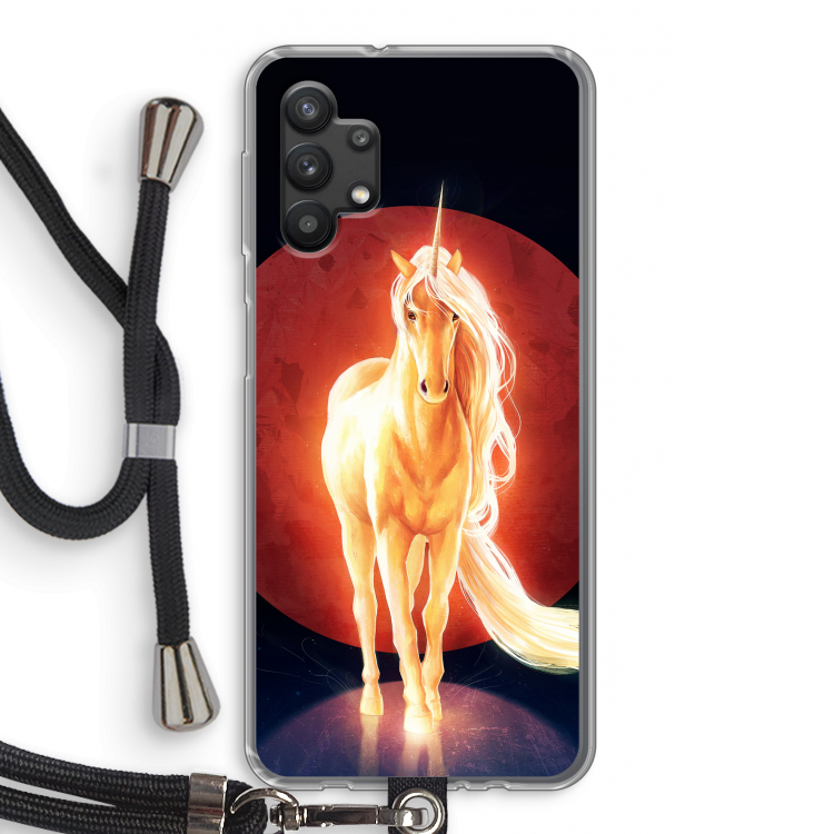 Last Unicorn: Samsung Galaxy A32 5G Transparant Hoesje met koord