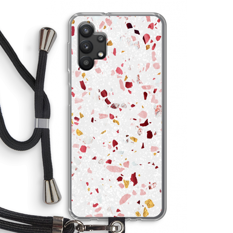 Terrazzo N°9: Samsung Galaxy A32 5G Transparant Hoesje met koord